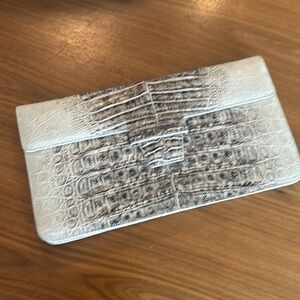 Adriana Castro clutch crocodile lined in suede NWOT as seen on Kendel Jenner